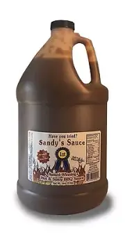Sandy's Sauce Hot & Spicy BBQ Sauce Gallon Gluten Free Corn Free No MSG