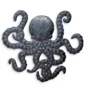 It's Cactus Octopus Metal Wall Art, Sea Life Ocean Decor, Beach Themed Artwor...