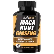 Maca Root Ginseng Capsules Stamina | Libido | Energy For Men & Women 30-120 Caps
