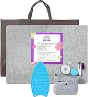 Rdutuok 24x17 Inches Wool Pressing Mat for Quilting Ironing Pad Easy Press Wooly Felted Iron Board for Retains Heat, Great for Quilting & Sewing Projects