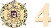 [Desert Cactus] Omega Psi Phi Lapel Pin OPP Omega Man D9 Divine 9 Cross Over Initiation Enamel Fraternity Formal Wear Blazer Jacket (Line Number Pin Set - #4), Metal, no gemstone