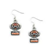 Wests Tigers NRL Colour Logo Earrings Surgical Steel Hook Jewellery