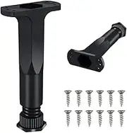 FUWIND 2pcs Adjustable Black Plastic (PP) Rectangular Furniture Legs, 5.9-8.86 Inch, for Chairs, Tables, Cabinets, Beds, Sofas, TV Stands, Desks, Ottomans, Dressers, Shelves, Bookcases