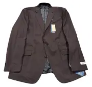 NEW Kenneth Cole Reaction Mens Suit Jacket Navy/Red Size 48L Long NWT
