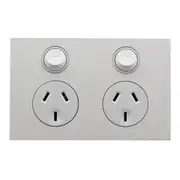 Clipsal Saturn ZEN Double Powerpoint White