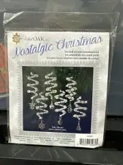 Solid Oak Nostalgic Christmas Ornament Kit - Silvery Charmers Make 6