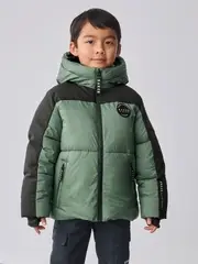 Baker By Ted Baker Shower Resistant Colourblock Padded Jackets (AV7612) | $145 - $161