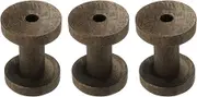 uxcell 3Pcs Wooden Bobbins, 1.77" x 2.36"(WxH) Unfinished Wooden Spools Wire Weaving Bobbins Empty Thread Spools for Crafts DIY Art Embroidery Sewing Thread Twine, Dark Brown