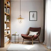 Papillon Coolie Pendant Light in Matt Black or Antique Brass
