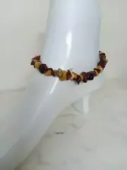 Mookaite Chip Handmade Anklet, Healing Bracelet, Gift for Mother