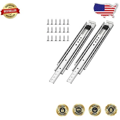 Stainless Steel 38" Drawer Slides with 500 lb Capacity, Full Extension Mechanics