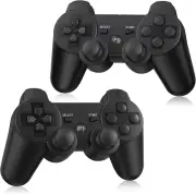 PS3 Controller Wireless 2 Pack, with 2 Charging Cables, Compatible with Playstat