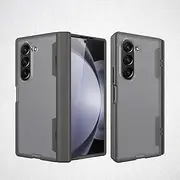 Phone Accessory Compatible with Samsung Galaxy Z Fold 6 Case with Tempered Screen Protector & Hinge Protection & Thin Fit, Military Grade Drop Tested Translucent Rugged Hard Protective Phone Case Phon
