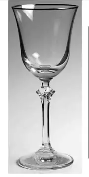 Oneida Tosca Platinum Wine Glasses set of 4.