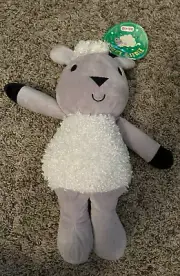 Make Believe Ideas Plush Lamb White Curly Sheep Sewn Eyes Stitched Nose Toy 12"