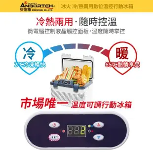 【ANBORTEH 安伯特】冰火 雙制冷/熱型 數位溫控車用行動冰箱 車用冰箱 18公升汽車迷你小冰箱