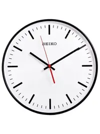 在飛比找Yahoo!奇摩拍賣優惠-SEIKO CLOCK 精工現代藝術白反黑刻劃白面圓弧凸鏡面