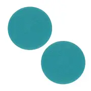 2pcs Silicone Trivet Mats 9.8" Dia Round Non-Slip Hot Pads for Hot Pots Cyan