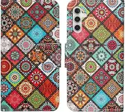 [Verpotex] Compatible with Samsung Galaxy A04S/A04/A13 5G/A13 4G/M13 5G Case, Mobile Phone Case Premium Leather Folding Case Magnetic Card Slot Flip Case Protective Case (Ethnic)