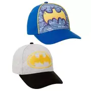 DC Comics Batman Toddler Baseball Hat for Boys Age 2-4, Kids 2 pack Baseball Cap