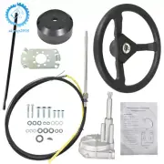 For Marine Engine Turbine Steering System Boat Cable With Wheel 10FT SS13710 US