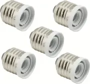 5-Pack Light Bulb Socket Reducer Medium Base E26 to Candelabra E12 Adapter