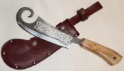 UZBEK NATIONAL AXE CHOPPING KNIFE PCHAK PICHOK HANDMADE WOOD HANDLE (418)