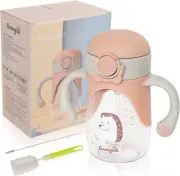 Baby Sippy Cup with Weighted Straw for 6M+ 12M+ Toddlers,Tritan BPA Free Leak-Pr