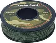 emma kites 1.1mm Braided Kevlar Cord Camo Green 200Lb 30Ft Abrasion/Flame Resistant Tactical Paracord, Trip Line, Cord Friction-Saw, Boot Laces, Camera Strap, Survival Cord, Model Rocket Shock Cord