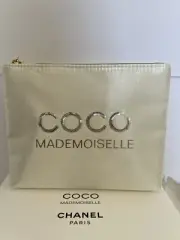 New in Box! Chanel COCO Mademoiselle Makeup Bag Pouch Clutch ~ Champagne Color