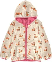 [Caihoyu] Big Girls Jackets With Sherpa Lining Fleece Baby Boy Clothes Toddler Girl Fleece Jacket