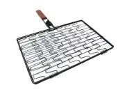 BBQ CHOICE Rosewood/Non-Stick Flexible Barbecue Grilling Basket Grid - Outdoor