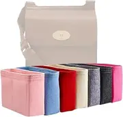 [Generic] Xoppia Bag Organiser compatible with Mulberry Small Antony. Felt Insert Liner for Women Tote Handbag. (Beige, Style B: Side Zipper)