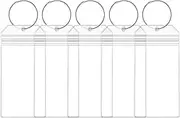 [Cilzephyr] 5 Pcs Cruise Luggage Tag Holders, Waterproof Clear Zip Seal Cruise Tags for Carnival, NCL, Princess, MSC Cruises Ships, Reusable Travel Essentials Accessories (Color:Clear)