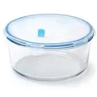 2.8L Glass Food Storage Containers Set, Round Meal Prep Containers, Glass Bow...