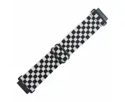 Withings Scanwatch (38mm) & ScanWatch Light Braided Loop Flex Watch Straps - Black White Check