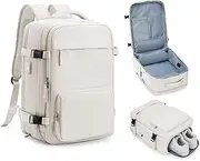 [wassdins] Laptop Backpack for Women, Travel Backpack 17.3 Inch Business Backpack Anti Theft Work Bag, College School Bag with USB Charging Port, Casual Daypack Waterproof Rucksack for Men