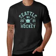 Seattle Kraken NHL Hockey Sticks And Puck T-Shirt 2XL Black