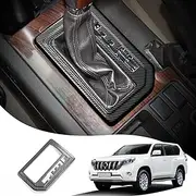 for Toyota Land Cruiser Prado 150 Lc150 2010-2017(Right Rudder). Central Control Panel Protective Cover, LC150 Interior Upgrade Accessories (10-17 A Style/4AT Gear Box (Fiber Pattern) 1 Pcs)
