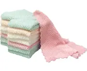 Microfiber Rag Kitchen Towel Set of 15 Dish Towels15pcs thickened double-sided dish cloth