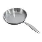 Stainless Steel Uncoated Wok Saute Pan for Induction/Ceramic/Gas Cooktops