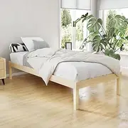 Artiss Single Bed Frame Platform Wooden Timber Frames Beds Base Bedroom Room Decor Home Furniture Oak for Kids, Toddler and Adult, Modern Design with Stable Legs and Storage Space Pine, Easy Assembly