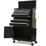 BULLET Pro 8 Drawer Tool Box Chest Cabinet Storage, with 2-Door Toolbox Garage