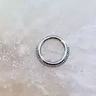 Titanium Silver Beaded Clicker for Septum, Daith, Conch, Helix, and Cartilage.