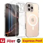 Fr iPhone 16 16E 15 14 13 12 Pro Max Clear Case Magnetic Shockproof Screen Cover