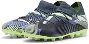Unisex Kid's Future 7 Match Mg Jr Soccer Shoe, Gray Skies Puma White Fizzy Apple, 3.5 US