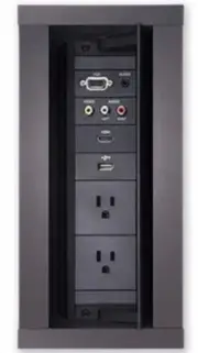 AMX HPX-900-BL Hydraport 9 Module Conference Table Moduler AV Box Black NEW