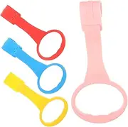 Sosoport 4Pcs Crib Pull Rings for Boy Girl Walking Assist Tools Easy Standing Pull Rings for Nursery Crib Safe and Lightweight Design