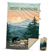Sherpa Puffy Outdoor Camping Blanket for Traveling, Picnics, Beach, Concert,