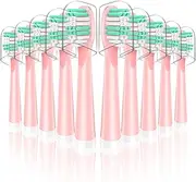 10 Pack Compatible with Rtauys M5 Sonic Electric Toothbrush Replacement Brush Heads with dust Cover,for Rtauys M5 Sonic Electric Toothbrush (Pink, M)